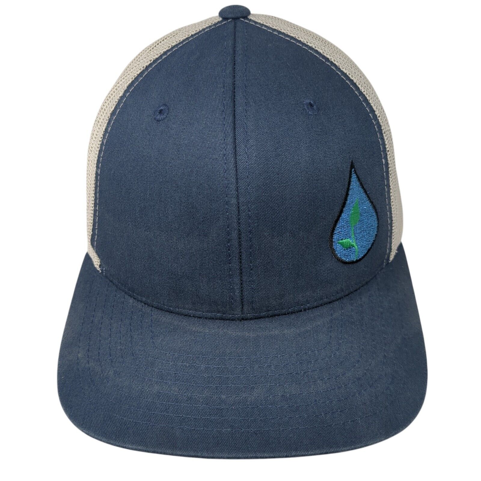 AquairrCom Snapback Trucker Hat Blue Os Adjustable Mesh Back Classics Yupoong